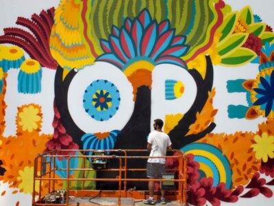 Hope, street art per il padiglione Cibus è Italia